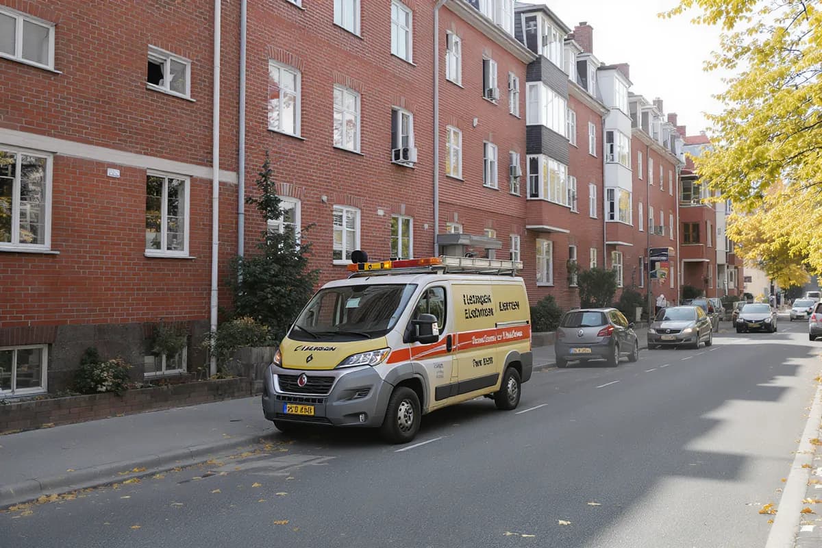 Behörig elektriker arbetar med elinstallation hemma hos kund i Malmö