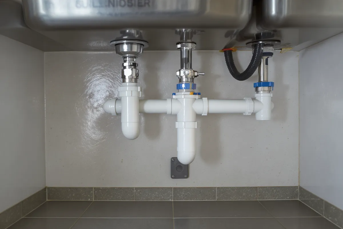 Rörmokare drar vatten och avlopp vid köksrenovering med nytt kök