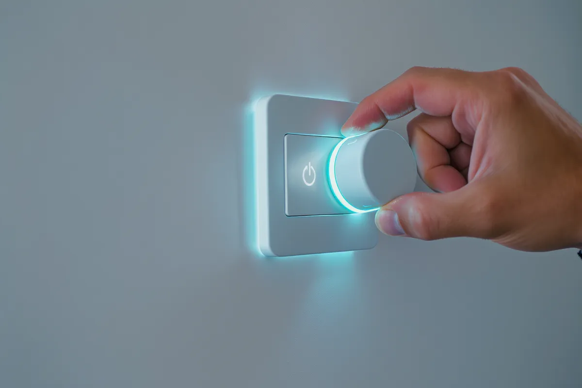 Smart hem med dimmer och appstyrd belysning installerat av elektriker