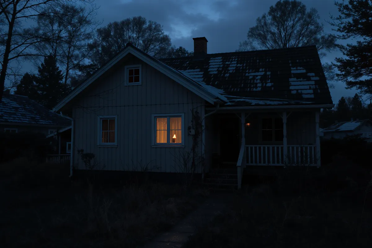 Delar av huset är utan ström