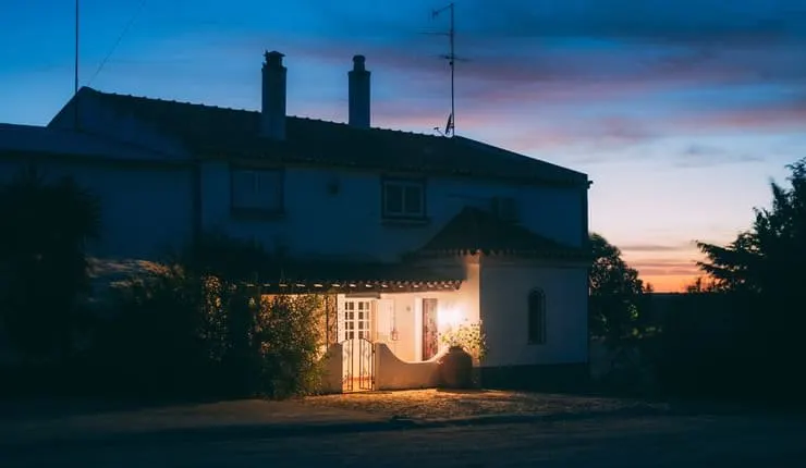 Delar av huset är utan ström